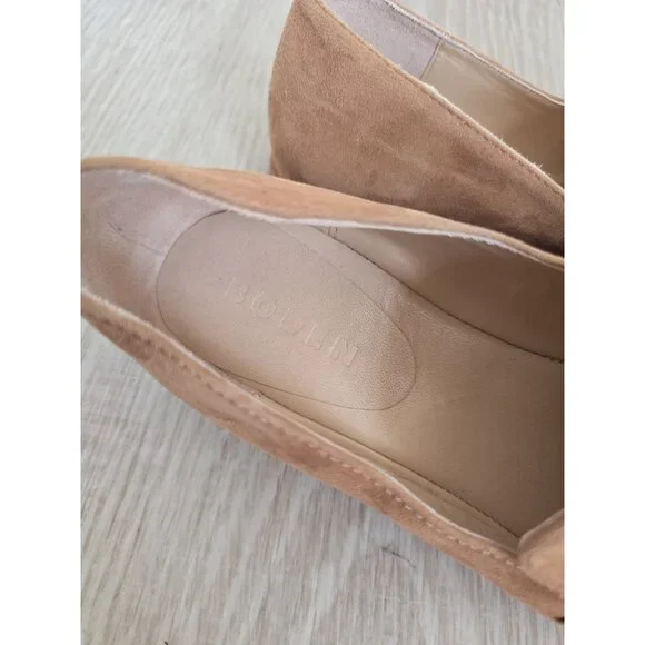 Boden Iris Snaffle Loafers Shoes Horsebit Suede Leather 39 8 Tan Brown Slip On - Picture 6 of 11